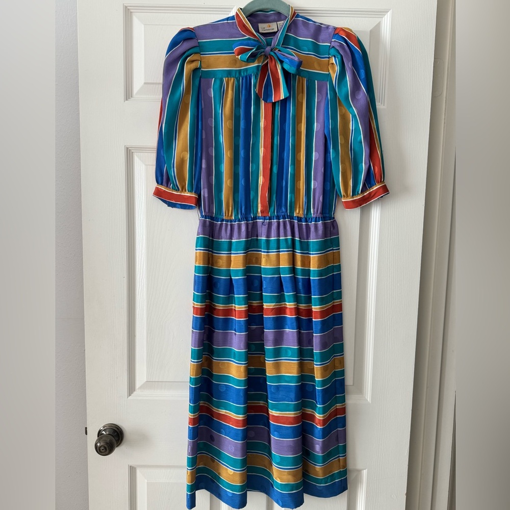 VINTAGE Liz Claiborne Multicolor Striped Dress